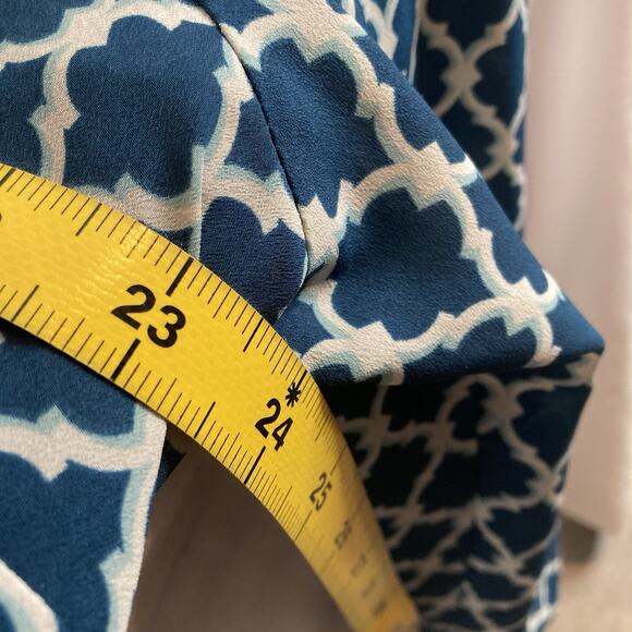 Macy’s Charter Club Women's Teal Moroccan Button Front Tunic Blouse Size 1X Boho - Picture 4 of 12